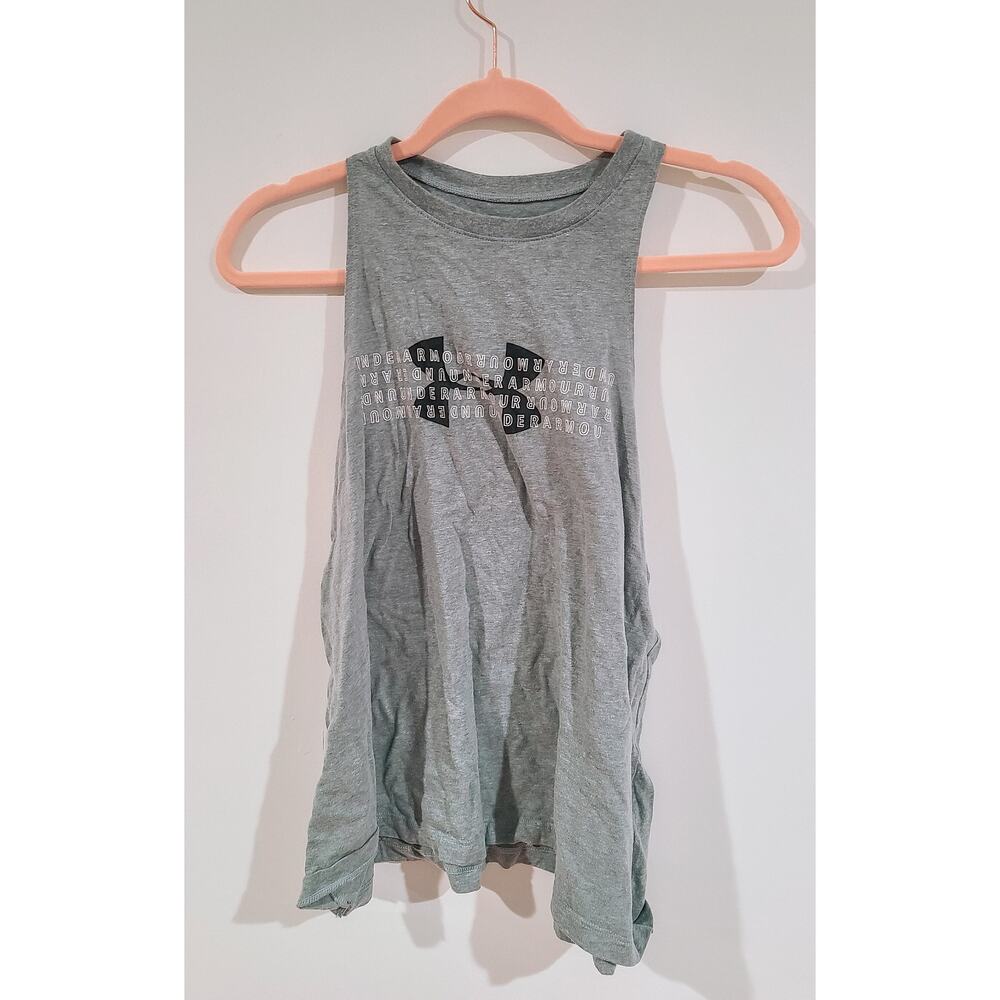 Women's Under Armour Gray Workout Athletic Tank Top Size S
